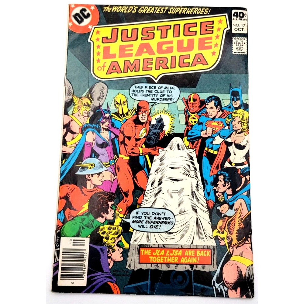 JUSTICE LEAGUE OF AMERICA #171 (1979) /FN-/‎ DEATH OF MR. TERRIFIC NEWSSTAND